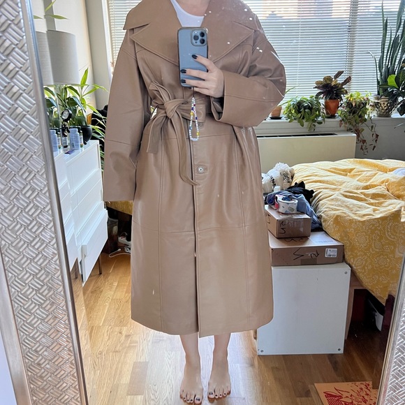 Deadwood Olga coat /leather trench coat - Picture 11 of 11